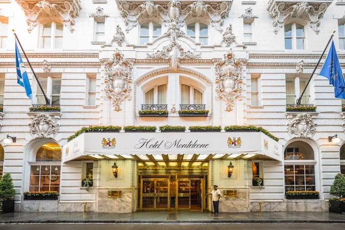 Hotel Monteleone entrance and awning on Royal Street in the French Quarter